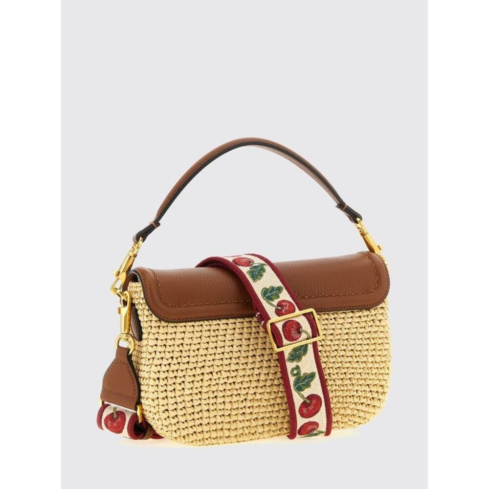 Valentino Garavani Women Alltime Raffia And Grain Leather Bag Valentino Garavani - Picture 2 of 4